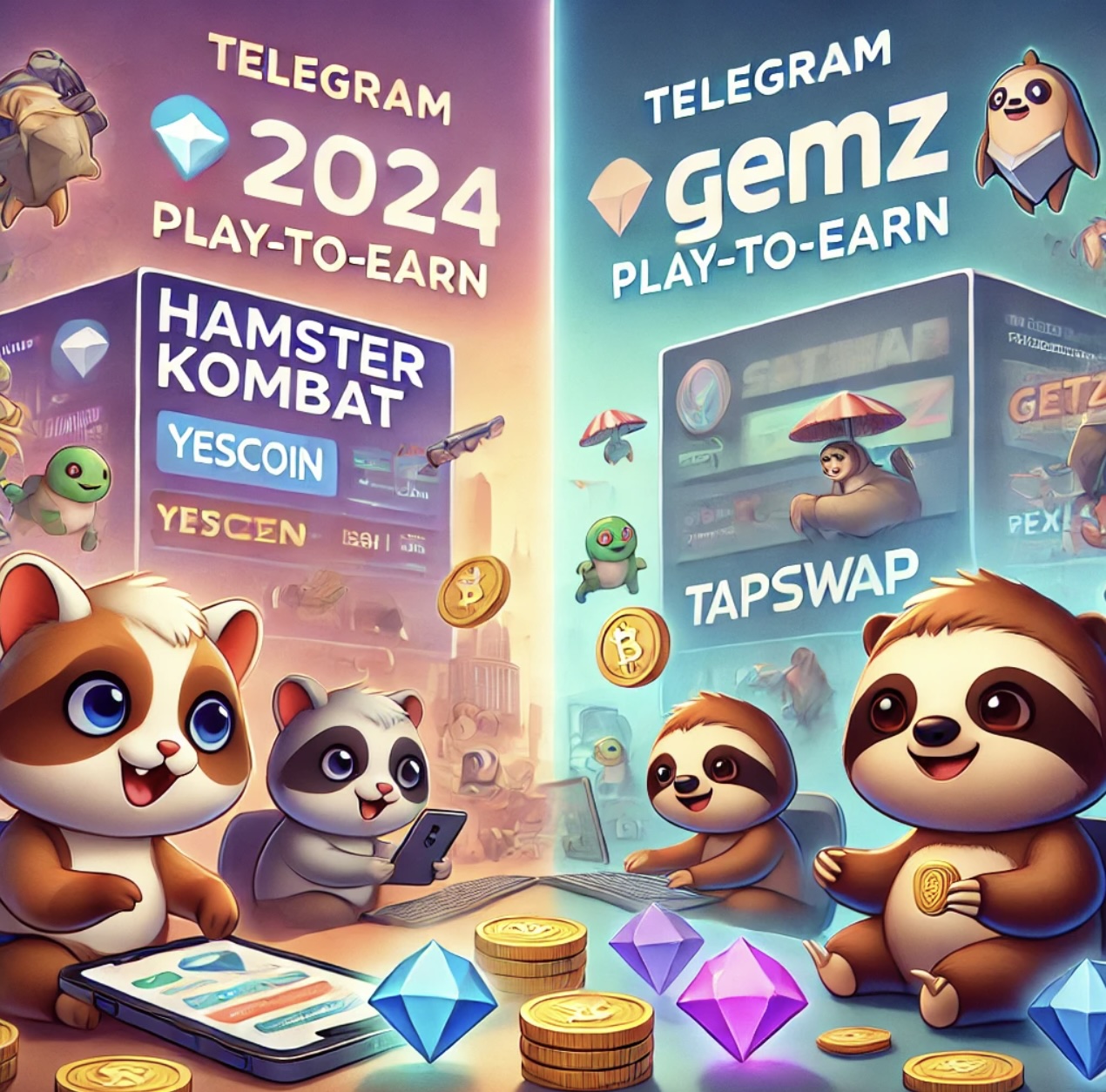 Gemz là gì? Game ‘Hamster Kombat’ phiên bản của của những chú lười trên Telegram