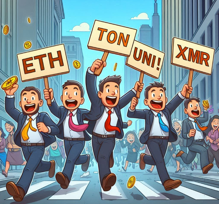 ETH, TON, UNI và XMR có thể tăng vọt nếu Bitcoin vượt qua mức $68.000