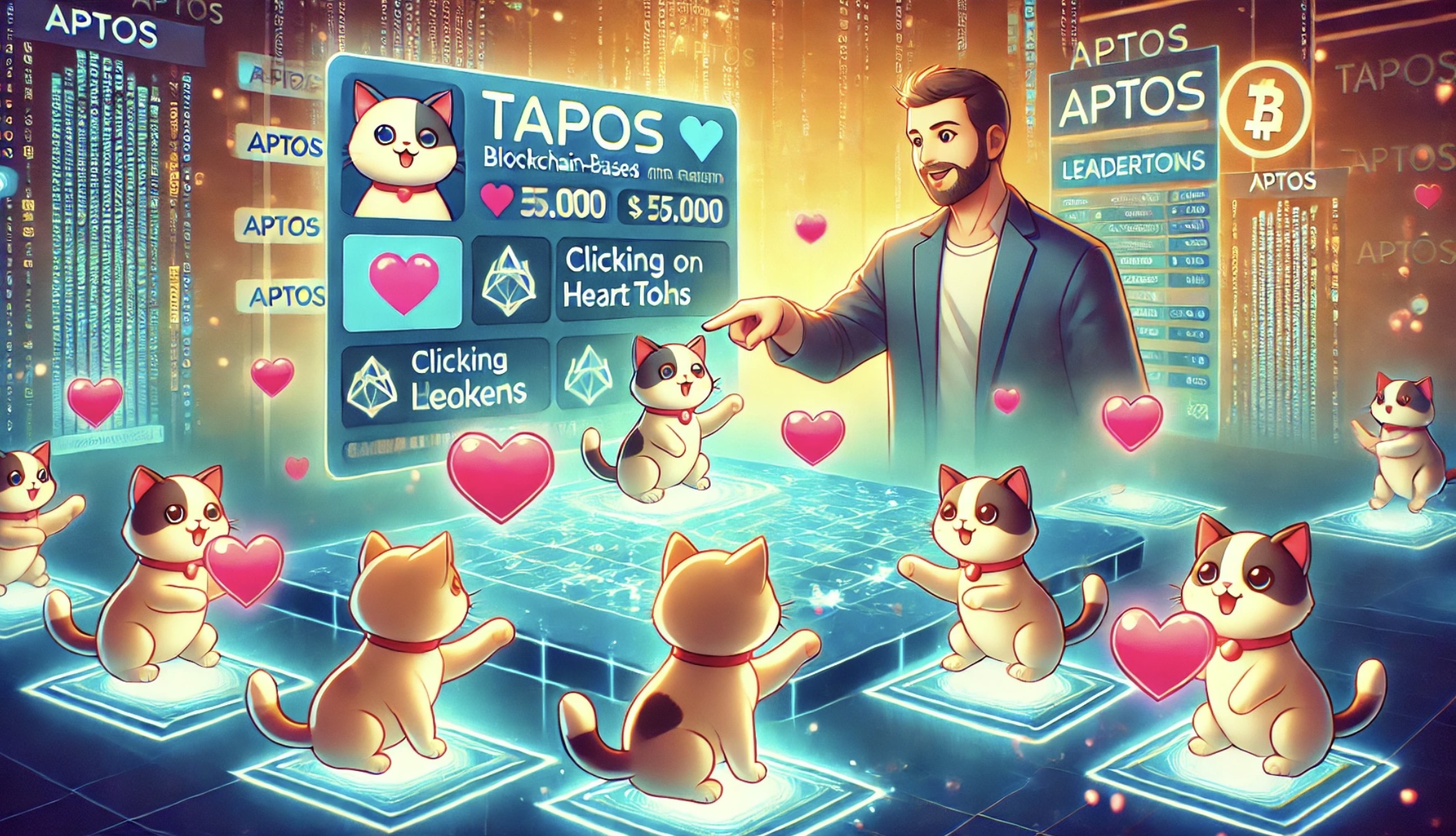 Tapos (HEART): Game nhấp chuột Tickle to Earn trên Aptos